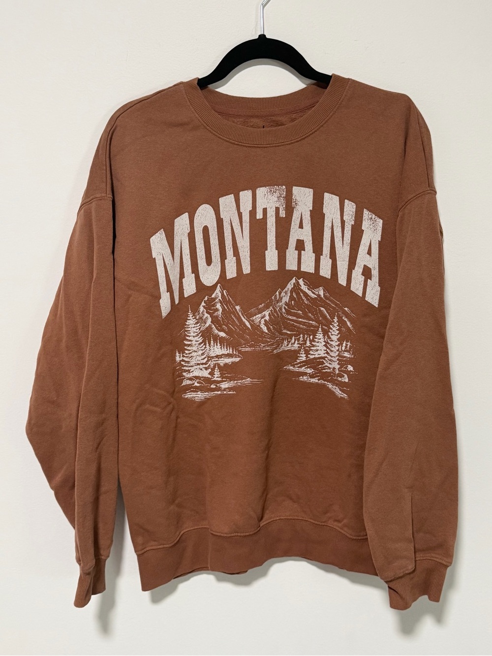 Montana Graphic Crewneck Sweatshirt - Rust - Picture 2 of 4